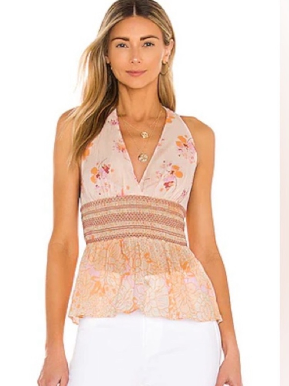 Free People Brinkley Smocked Tank - Picture 7 of 7